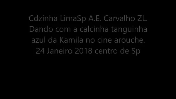 Novo eu no cine com a tanguinha azul dando gostoso tubo novo