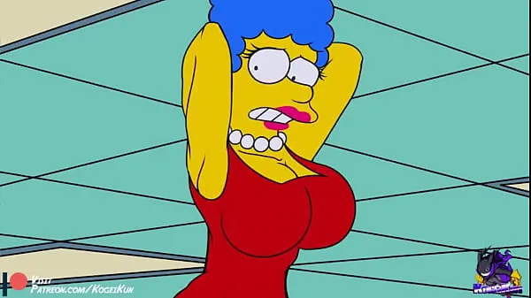 Új Marge Simpson tits friss cső