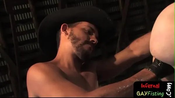 Nyt Smouldering gay cowboy fists lubed up ass frisk rør