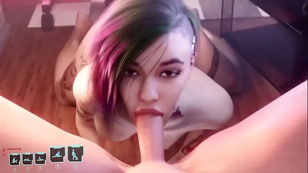 Nuevo Cyberpunk 2077 Sex - Judy Alvarez hace una mamada de garganta profunda. Video de GamePlay XMod's Sucks tubo nuevo