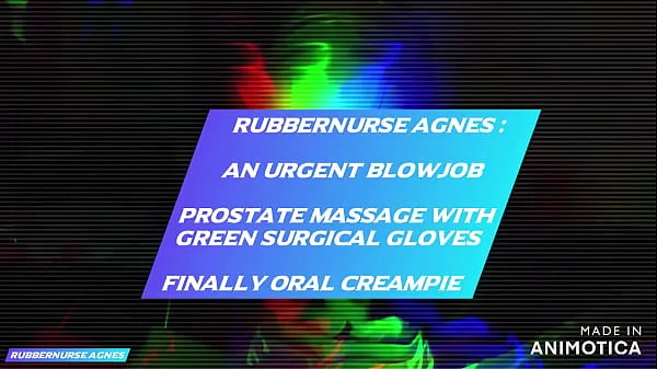 新的 Rubbernurse Agnes - Green surgical gown and gloves: an urgent blowjob with final oral creampie 新鲜的 管