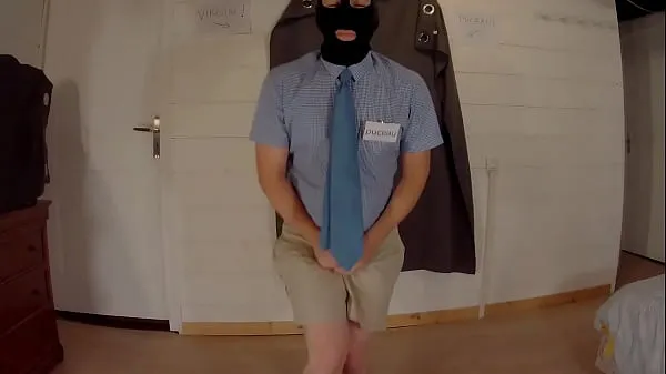 Schoolboy in uniform is being punished with a full bladder (reuploaded from 2020 Tiub baharu baharu