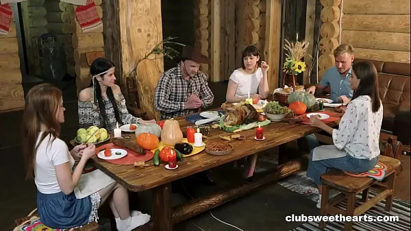 Thanksgiving Dinner turns into Fucking Fiesta by ClubSweethearts Ống mới